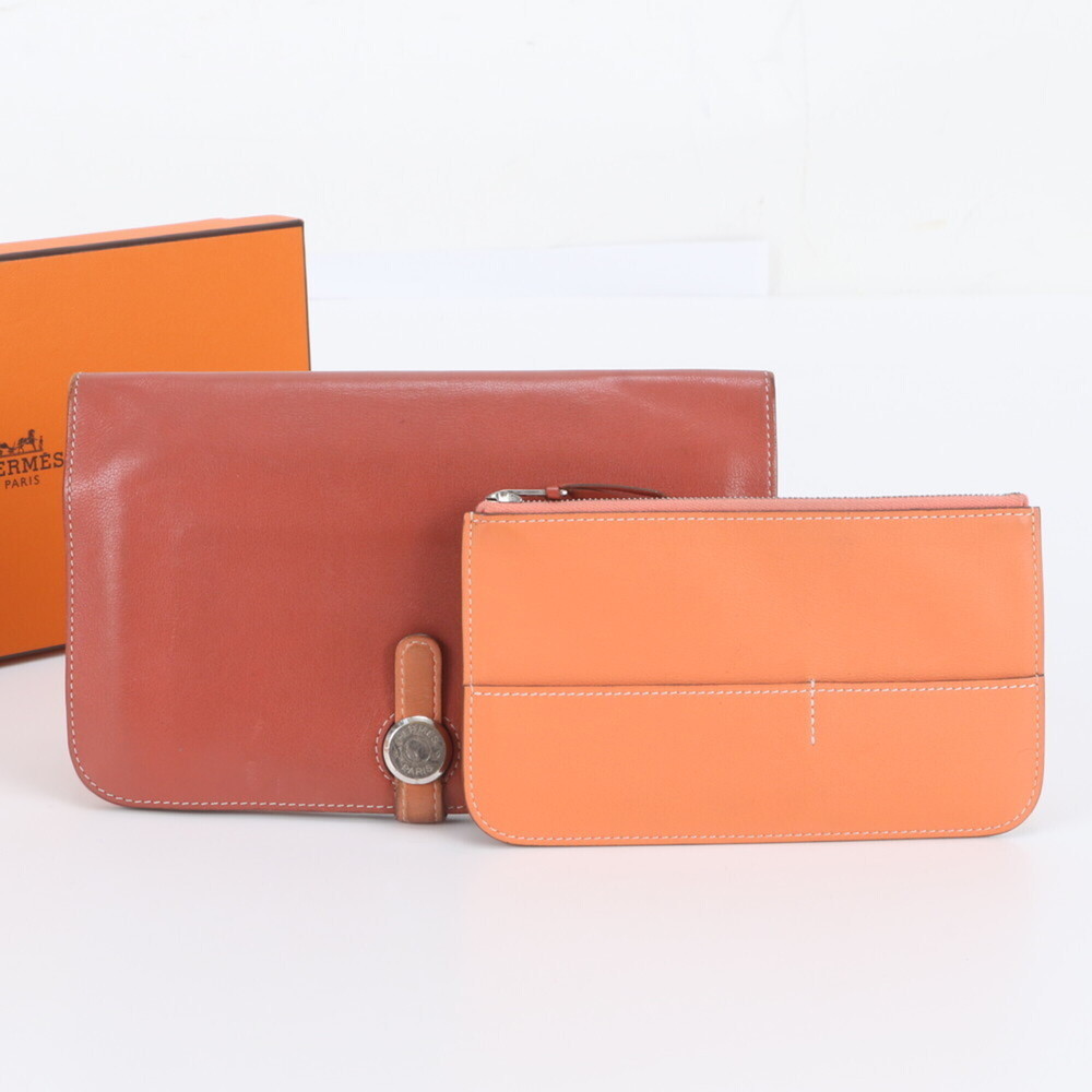 Hermes Dogon GM Duo □Q Stamp Leather Long Wallet (Coin Purse) - Men's & Women's